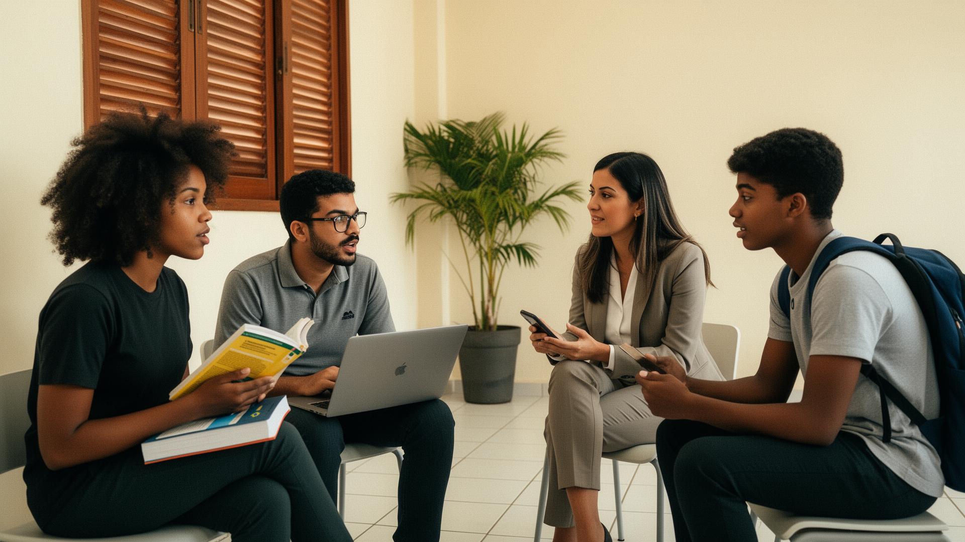 Corporate audience at Sapiência campus